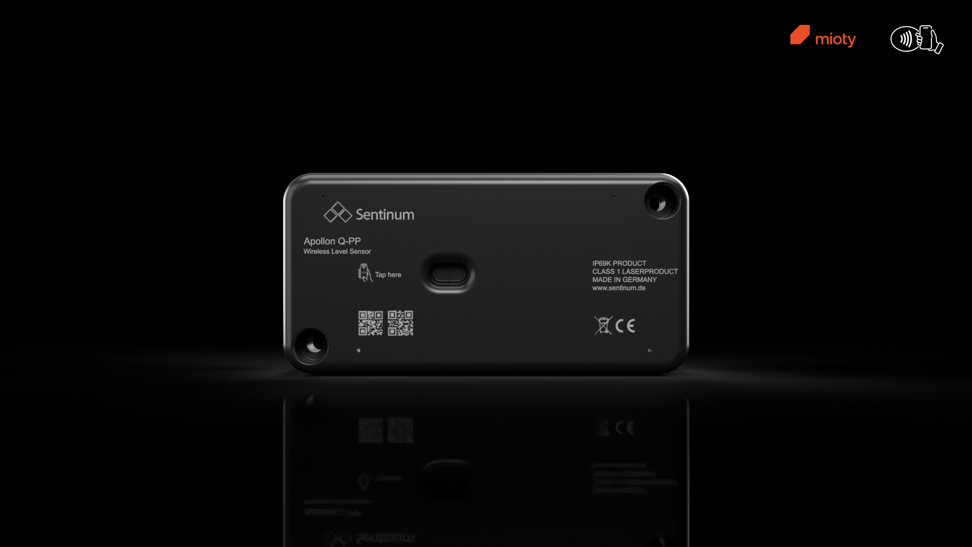 Apollon‑Q PP Präsenzsensor mit mioty® Funktechnologie zur zuverlässigen Anwesenheits‑ und Bewegungs­erfassung in Gebäuden und Industrieumgebungen