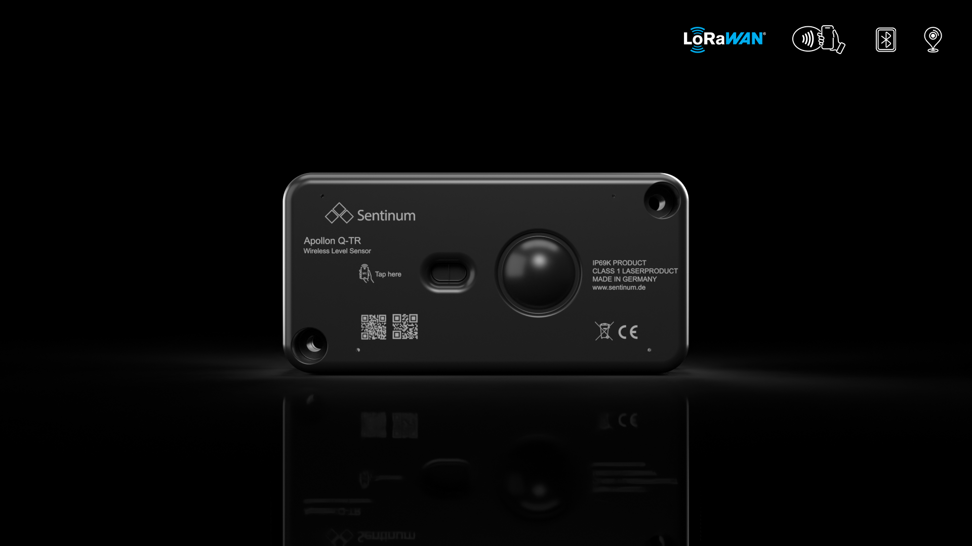 Apollon‑Q Smart‑Waste‑Sensor mit LoRaWAN® zur drahtlosen Füllstands‑ und Zustandsmessung von Abfallbehältern