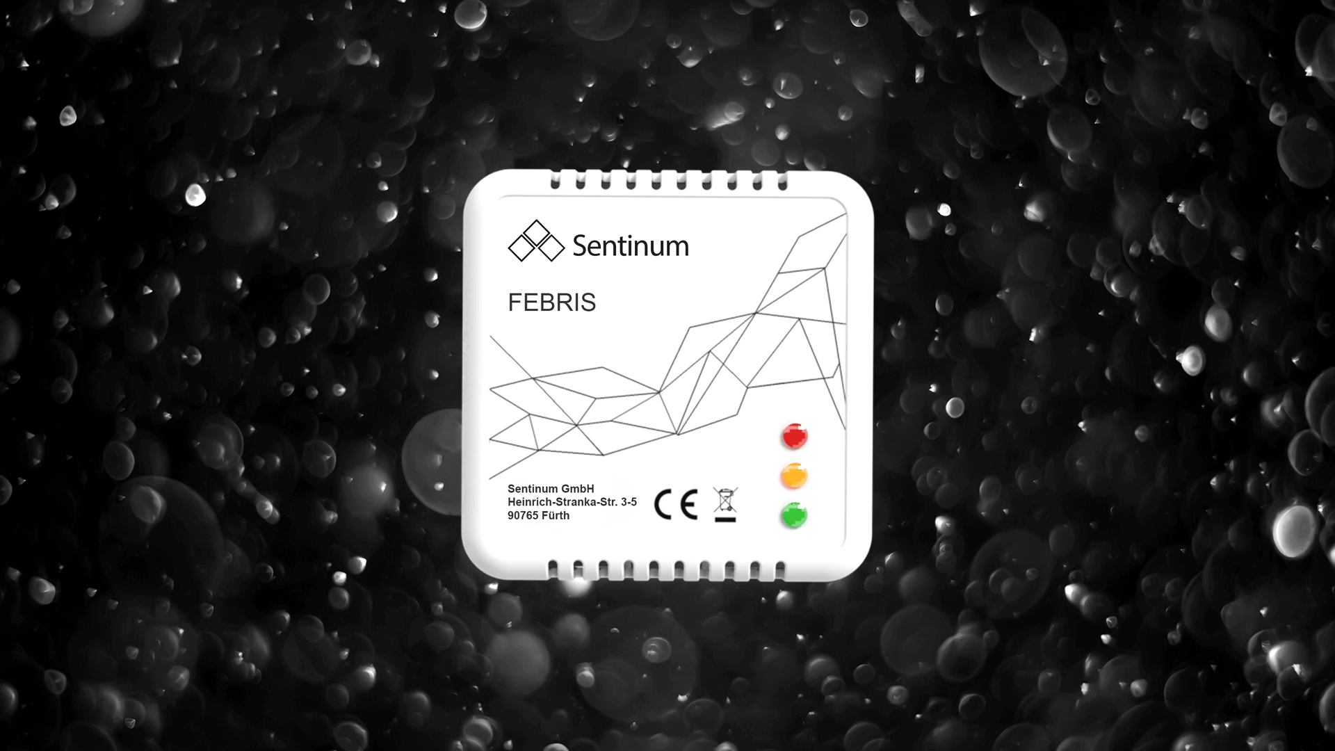 Febris TH Indoor-Sensor zur drahtlosen Messung von Temperatur und relativer Luftfeuchte in Innenräumen