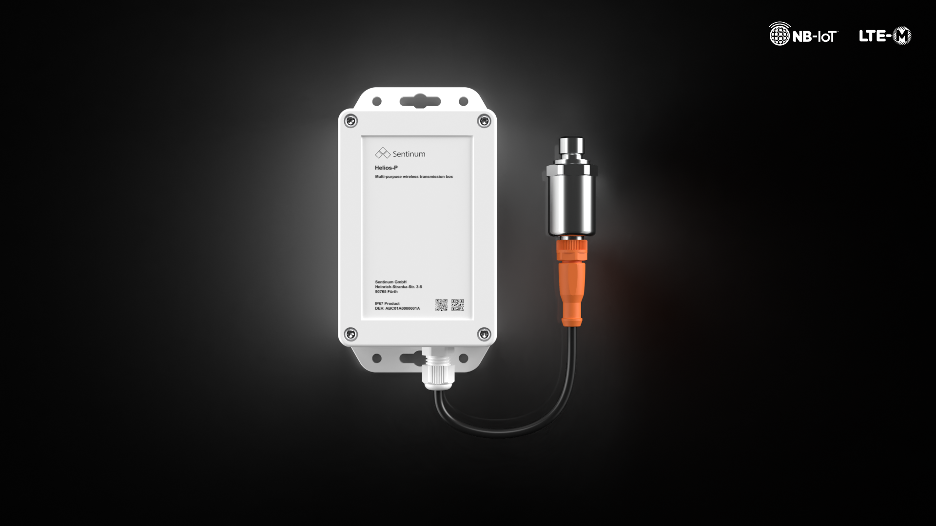 Helios P Industrie‑Drucksensor von Sentinum mit NB‑IoT / LTE‑M zur mobilen, netzunabhängigen Erfassung von Druck‑ und Prozesswerten für Prozessüberwachung, Zustandsüberwachung, Leckageerkennung, Maschinen‑ und Anlagenmonitoring, Condition Monitoring und industrielles IoT.
