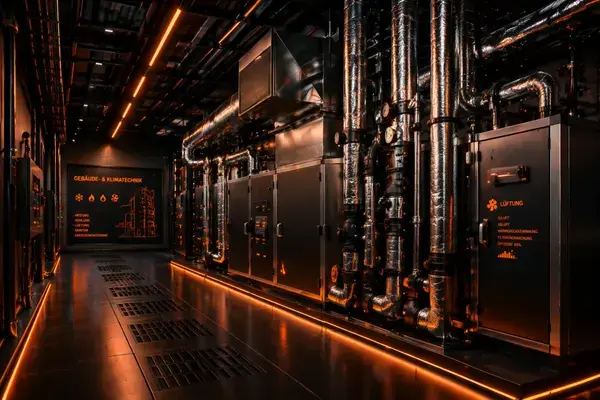 Helios Industrie‑Sensor im Einsatz an einer Trafostation zur Zustands‑ und Lastüberwachung in Energie‑ und Versorgungsnetzen mit Fokus auf Stromverteilung und Netzstabilität