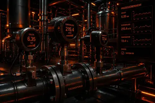 Helios Industrie‑Sensor zur Überwachung von elektrischen Leistungsdaten, Strom, Spannung und Energieverbrauch in industriellen Produktions‑ und Prozessanlagen mit zentraler Datenauswertung