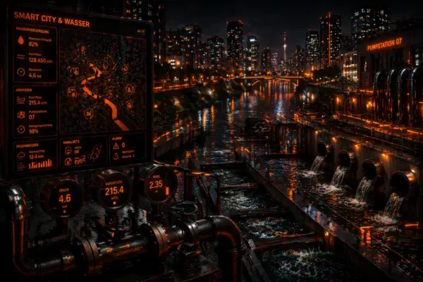 Helios Industrie‑Sensor zur Überwachung von Wasserständen, Brunnen‑ und Kanalpegeln in urbaner Infrastruktur und Smart‑City‑Anwendungen mit kontinuierlicher Datenerfassung