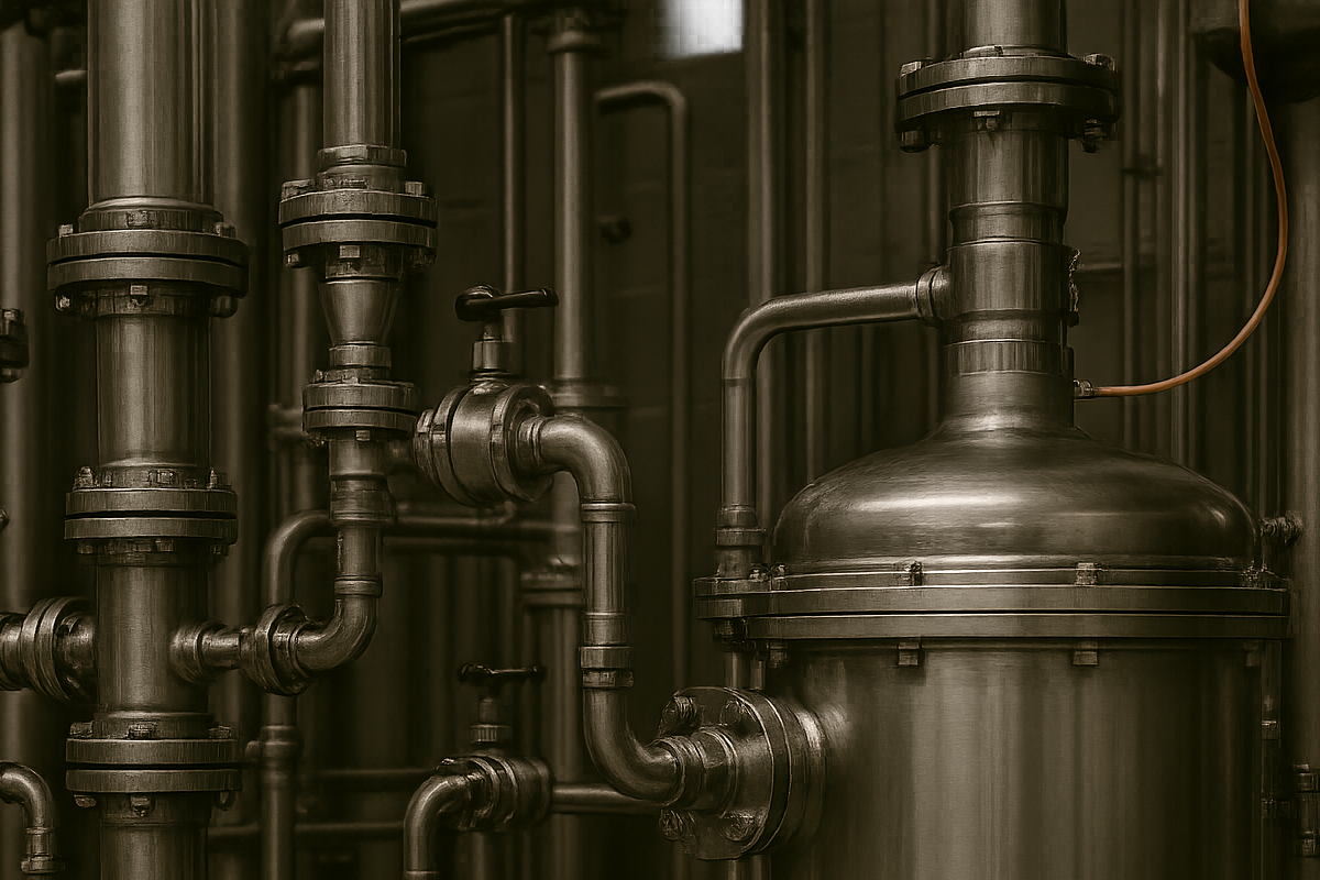 Industrielle Anlage mit Steuerungs- und Prozessumgebung zur drahtlosen IO-Link Datenerfassung  modularer Steuerungs- und Auswerteeinheiten in einem Schaltschrank zur Übertragung von Schwingungs- und Zustandsdaten von Maschinen und Antrieben